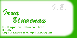 irma blumenau business card